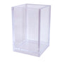 Acrylic Pencil Pen Holder Cup Transparent Clear Makeup Brush Storage Box Desktop Stationery Organizer for Office School Home