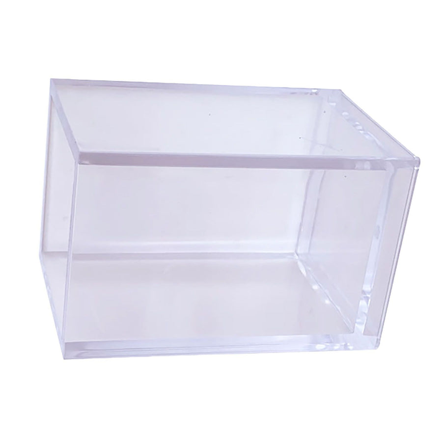 Acrylic Pencil Pen Holder Cup Transparent Clear Makeup Brush Storage Box Desktop Stationery Organizer for Office School Home