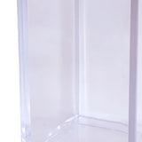 Acrylic Pencil Pen Holder Cup Transparent Clear Makeup Brush Storage Box Desktop Stationery Organizer for Office School Home