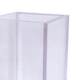 Acrylic Pencil Pen Holder Cup Transparent Clear Makeup Brush Storage Box Desktop Stationery Organizer for Office School Home