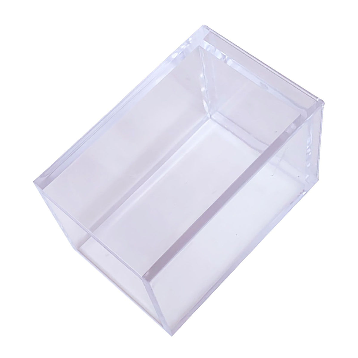Acrylic Pencil Pen Holder Cup Transparent Clear Makeup Brush Storage Box Desktop Stationery Organizer for Office School Home