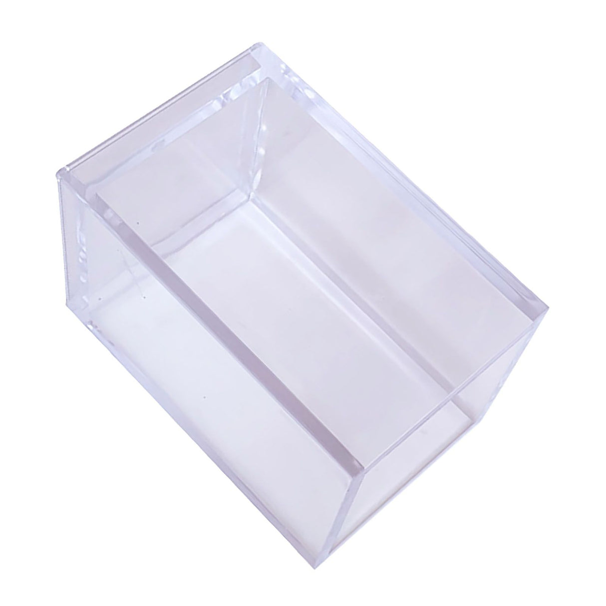 Acrylic Pencil Pen Holder Cup Transparent Clear Makeup Brush Storage Box Desktop Stationery Organizer for Office School Home