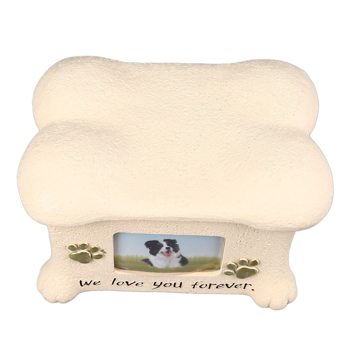 Pet Memorial Urns for Dog Ashes Pet Urns Box Dog Ashes Keepsake Box Dog Urn With 2 Paws Photo Display Bone Shaped Lid