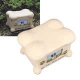 Pet Memorial Urns for Dog Ashes Pet Urns Box Dog Ashes Keepsake Box Dog Urn With 2 Paws Photo Display Bone Shaped Lid