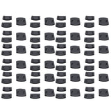 72Pcs Plastic Bed Slat End Caps Holders Centre Caps Plastic Connector Furniture Accessories for Holding and Securing Slats Black