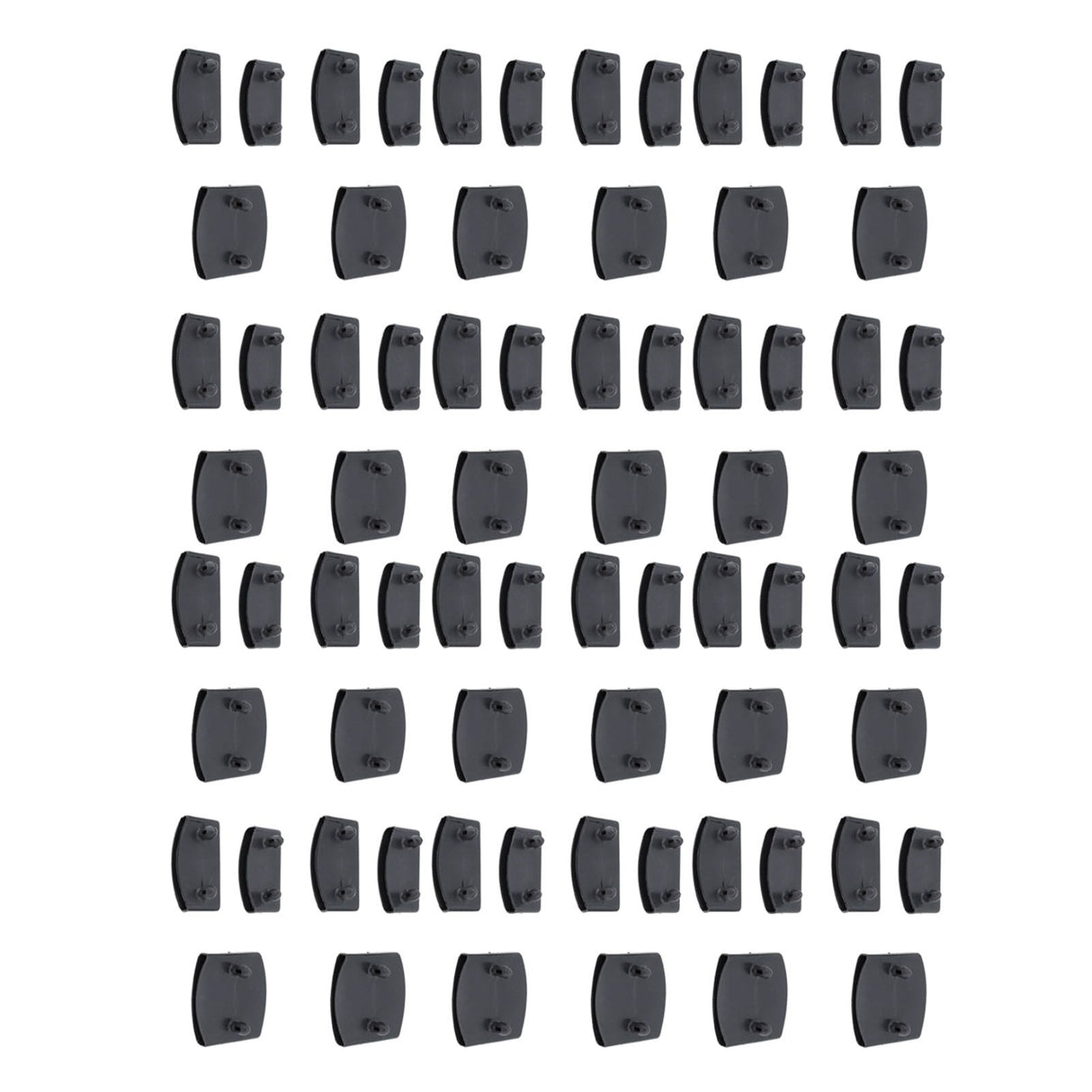 72Pcs Plastic Bed Slat End Caps Holders Centre Caps Plastic Connector Furniture Accessories for Holding and Securing Slats Black