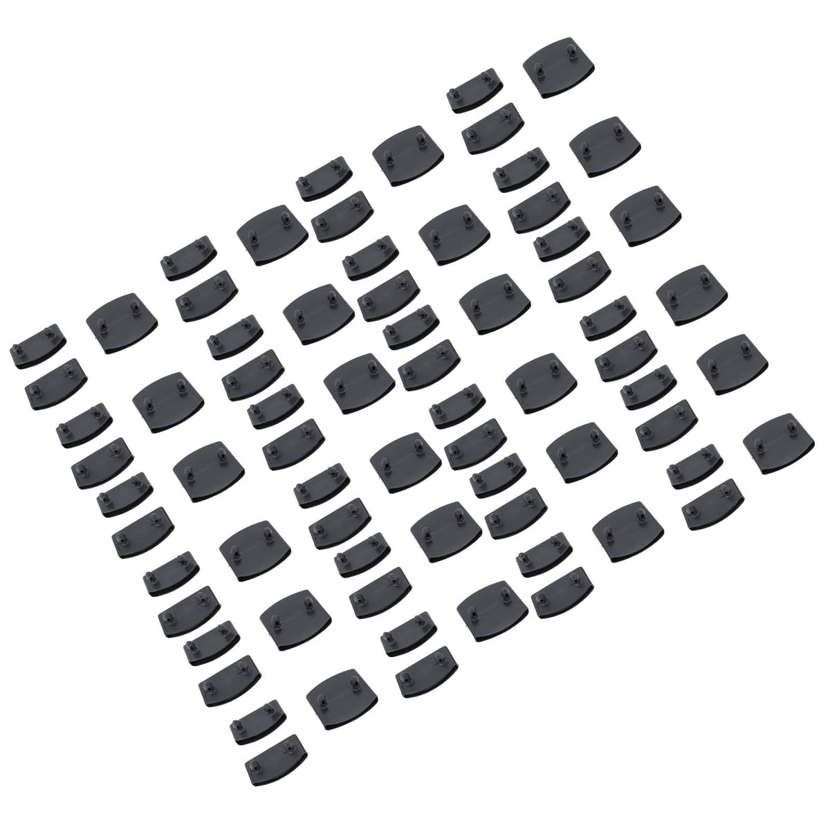 72Pcs Plastic Bed Slat End Caps Holders Centre Caps Plastic Connector Furniture Accessories for Holding and Securing Slats Black
