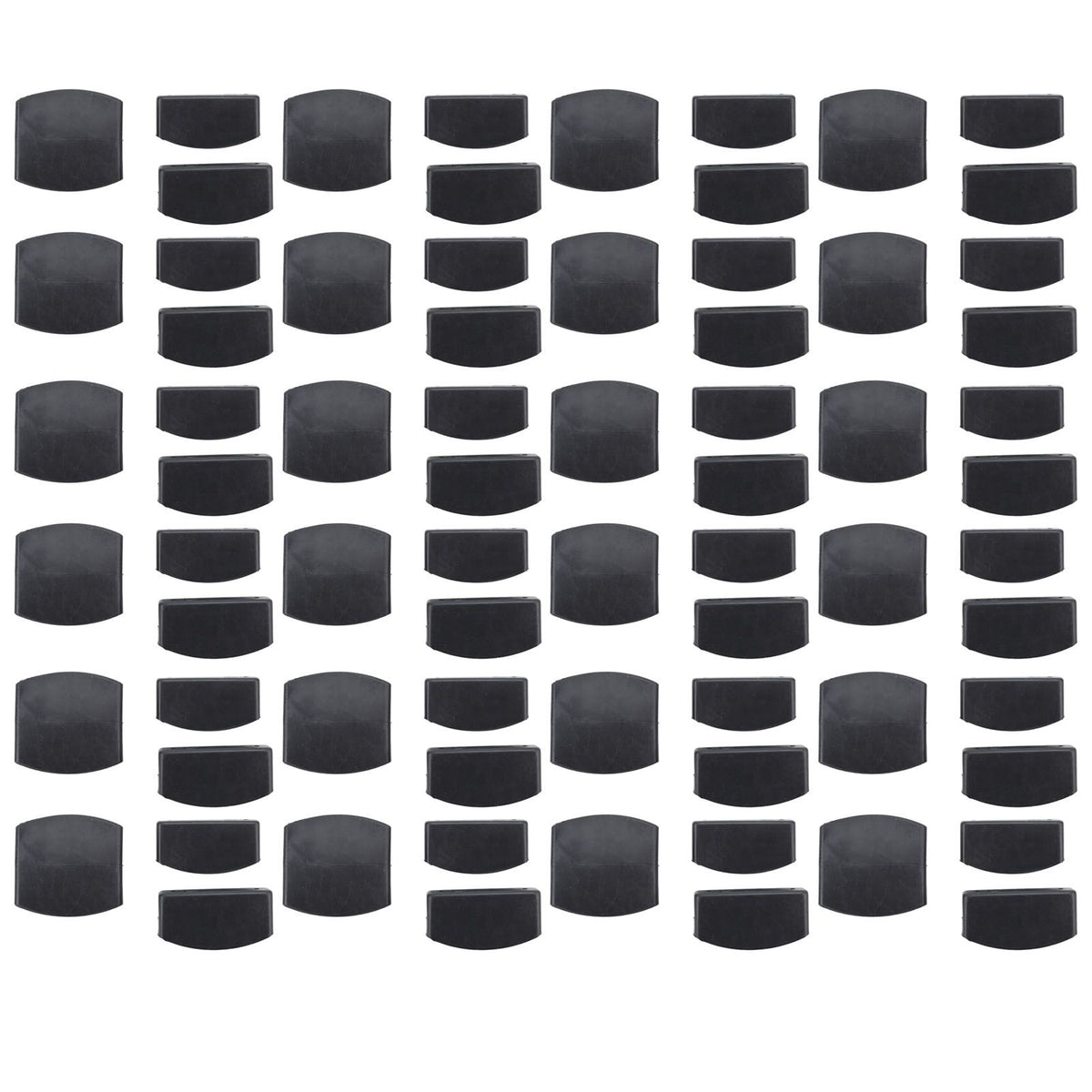 72Pcs Plastic Bed Slat End Caps Holders Centre Caps Plastic Connector Furniture Accessories for Holding and Securing Slats Black