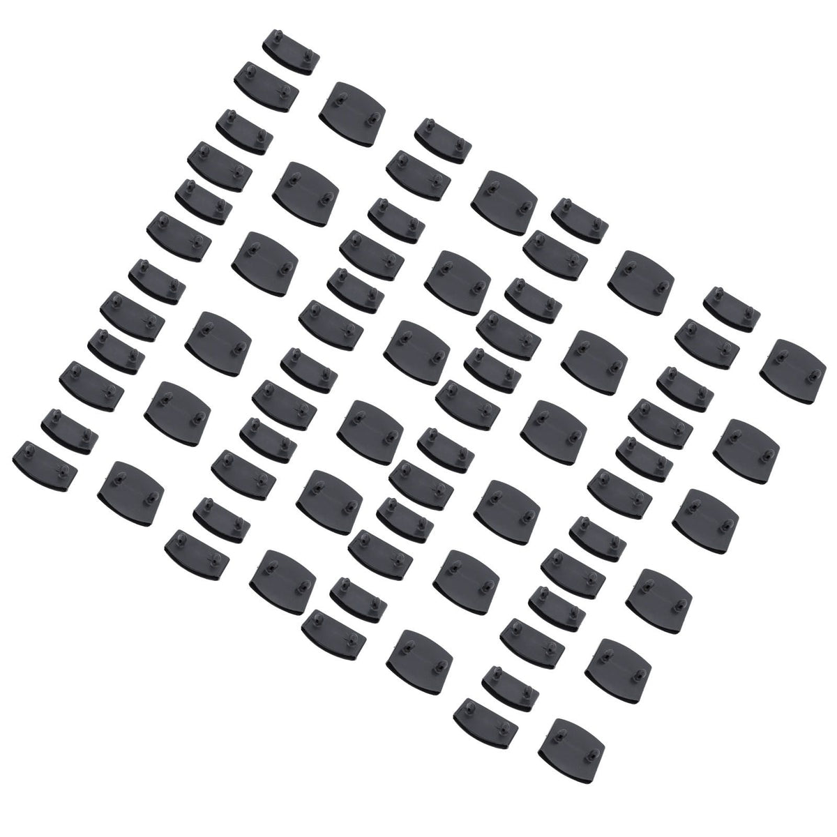 72Pcs Plastic Bed Slat End Caps Holders Centre Caps Plastic Connector Furniture Accessories for Holding and Securing Slats Black