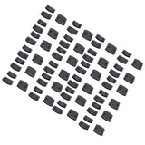 72Pcs Plastic Bed Slat End Caps Holders Centre Caps Plastic Connector Furniture Accessories for Holding and Securing Slats Black