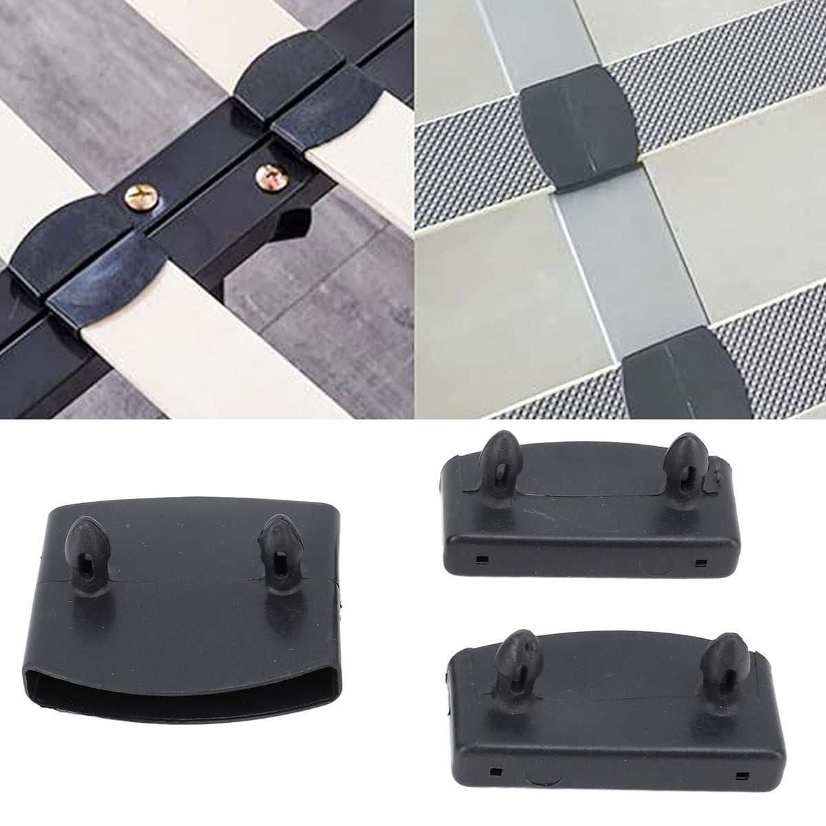 72Pcs Plastic Bed Slat End Caps Holders Centre Caps Plastic Connector Furniture Accessories for Holding and Securing Slats Black