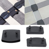 72Pcs Plastic Bed Slat End Caps Holders Centre Caps Plastic Connector Furniture Accessories for Holding and Securing Slats Black
