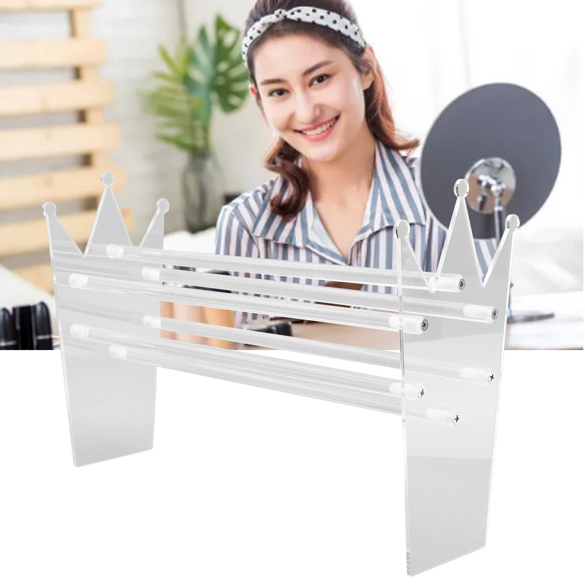 Acrylic Headband Holder Clear Jewelry Headband Organizer Headband Display Stand for Teen Girl Women Gifts