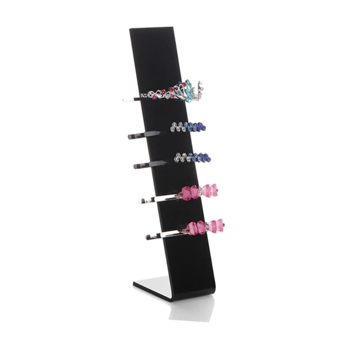 4 Pcs Acrylic Hair Band Display Stand Hair Clasp Hair Clasp Jewelry Display Holder for Shop Black