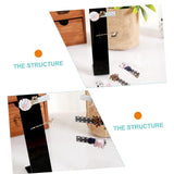 4 Pcs Acrylic Hair Band Display Stand Hair Clasp Hair Clasp Jewelry Display Holder for Shop Black