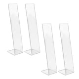 4 Pcs Acrylic Hair Band Display Stand Hair Clasp Hair Clasp Jewelry Display Holder for Shop Transparent - Rear View