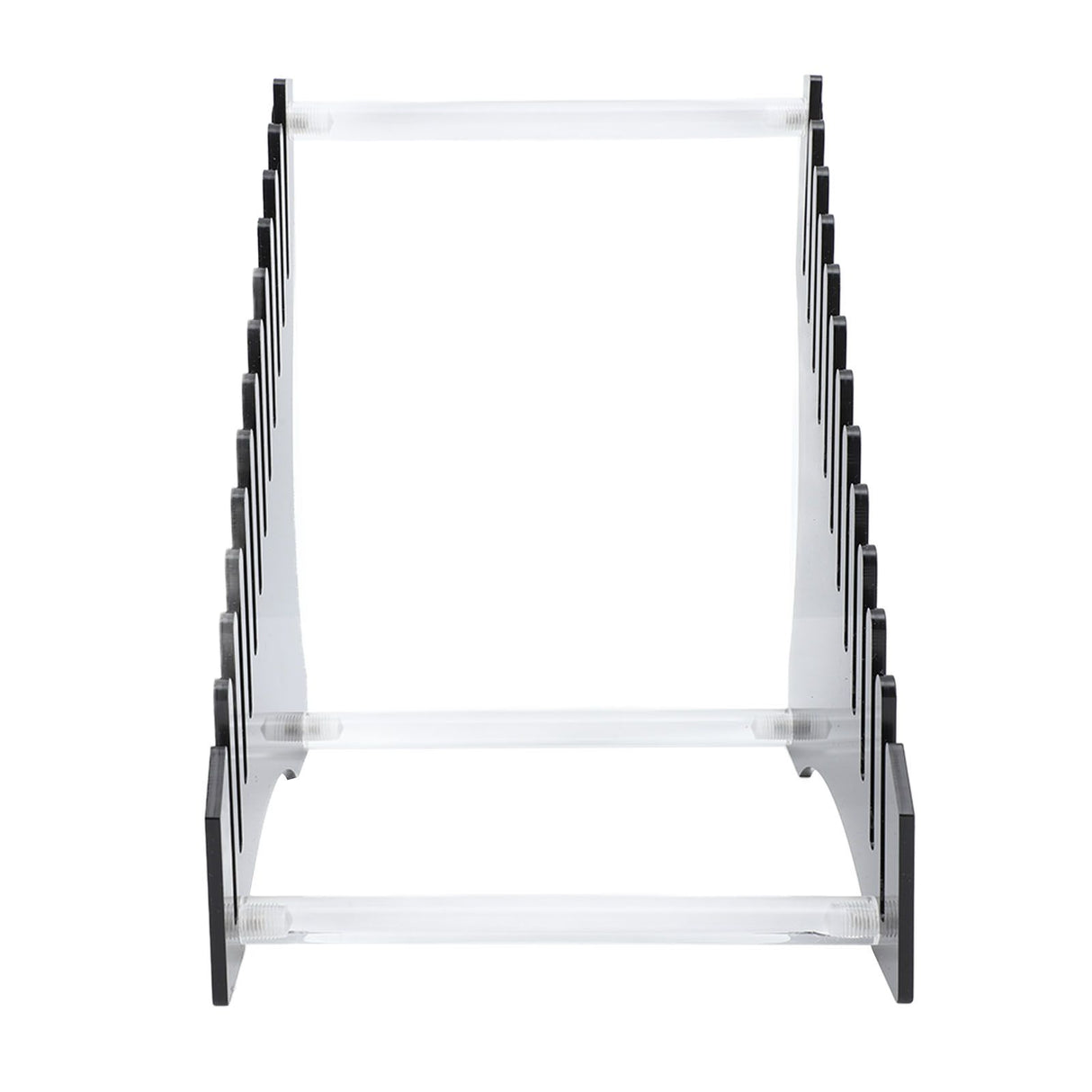 Record Storage Holder 12 Slots Acrylic Vinyl Record Organizer Easy Assembly Access Record Stand for Music Collection Album Black