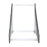 Record Storage Holder 12 Slots Acrylic Vinyl Record Organizer Easy Assembly Access Record Stand for Music Collection Album Black - Side View
