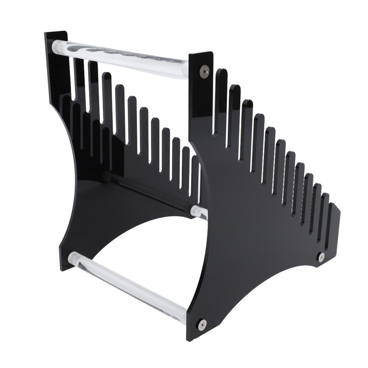 Record Storage Holder 12 Slots Acrylic Vinyl Record Organizer Easy Assembly Access Record Stand for Music Collection Album Black