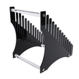 Record Storage Holder 12 Slots Acrylic Vinyl Record Organizer Easy Assembly Access Record Stand for Music Collection Album Black