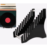 Record Storage Holder 12 Slots Acrylic Vinyl Record Organizer Easy Assembly Access Record Stand for Music Collection Album Black
