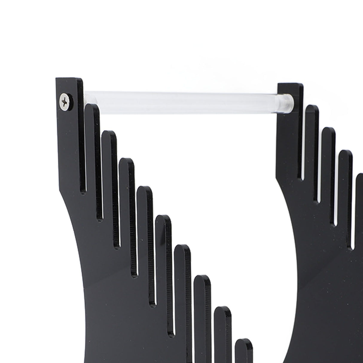 Record Storage Holder 12 Slots Acrylic Vinyl Record Organizer Easy Assembly Access Record Stand for Music Collection Album Black