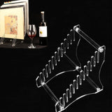 Record Storage Holder 12 Slots Acrylic Vinyl Record Organizer Easy Assembly Access Record Stand for Music Collection Album Transparent