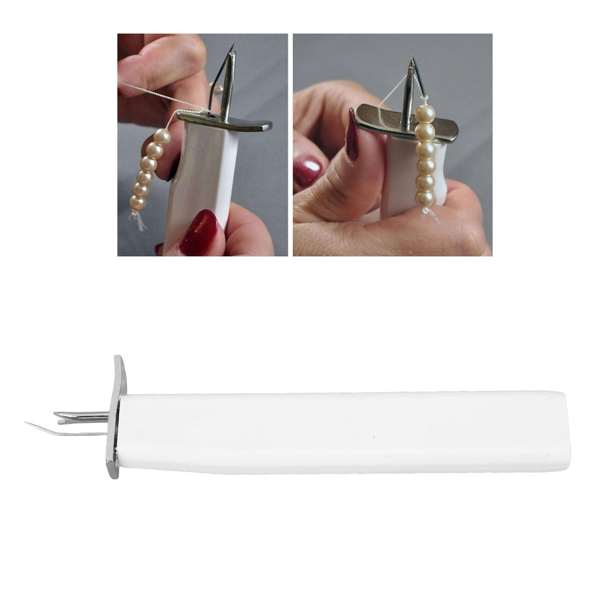 Bead Knotting Tools Create Secure Knots Easy to Use Pearl Jewelry Making Tool for DIY Jewelry Pearl Stringing Crafts White