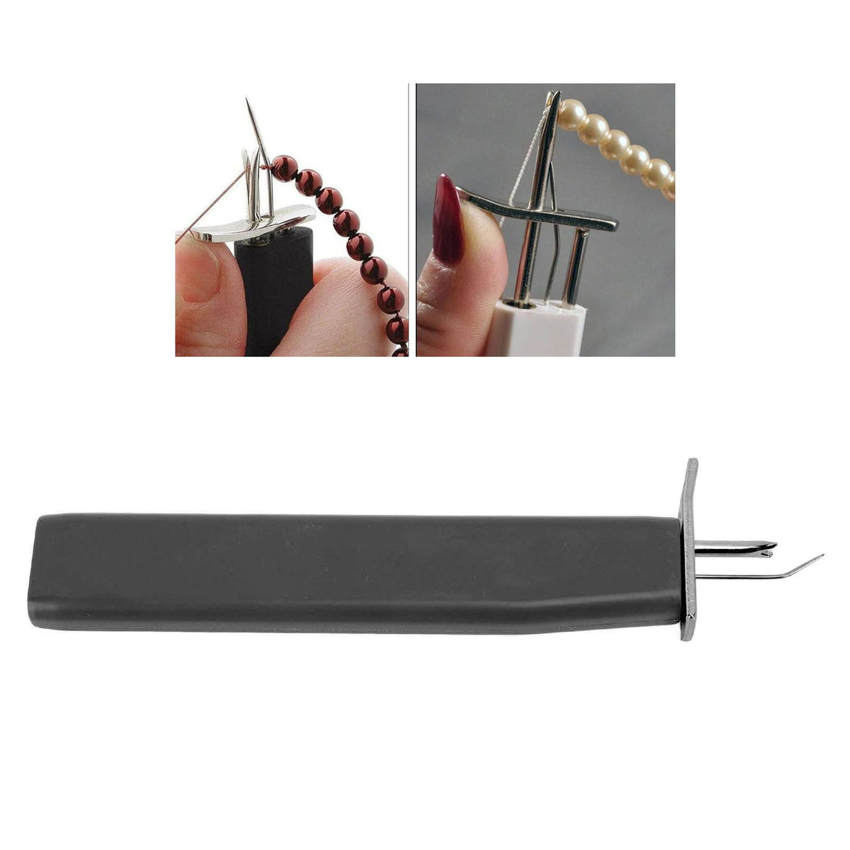 Bead Knotting Tools Create Secure Knots Easy to Use Pearl Jewelry Making Tool for DIY Jewelry Pearl Stringing Crafts Black