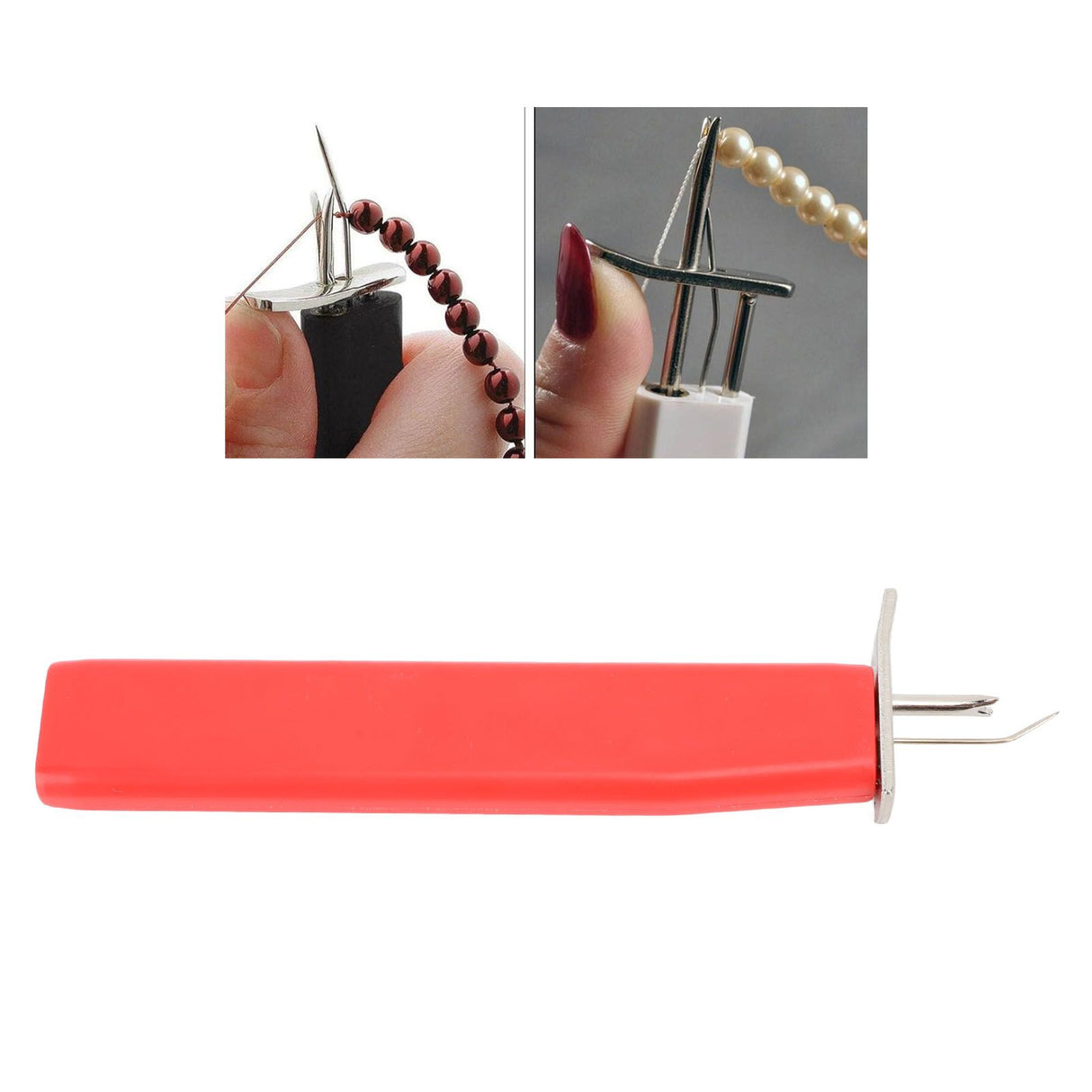 Bead Knotting Tools Create Secure Knots Easy to Use Pearl Jewelry Making Tool for DIY Jewelry Pearl Stringing Crafts Red