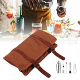 Bartender Roll Bag Carrying Bag with Shoulder Strap Large Capacity Waterproof Barware Tool Bag for Party Camping Travel - Extra Image