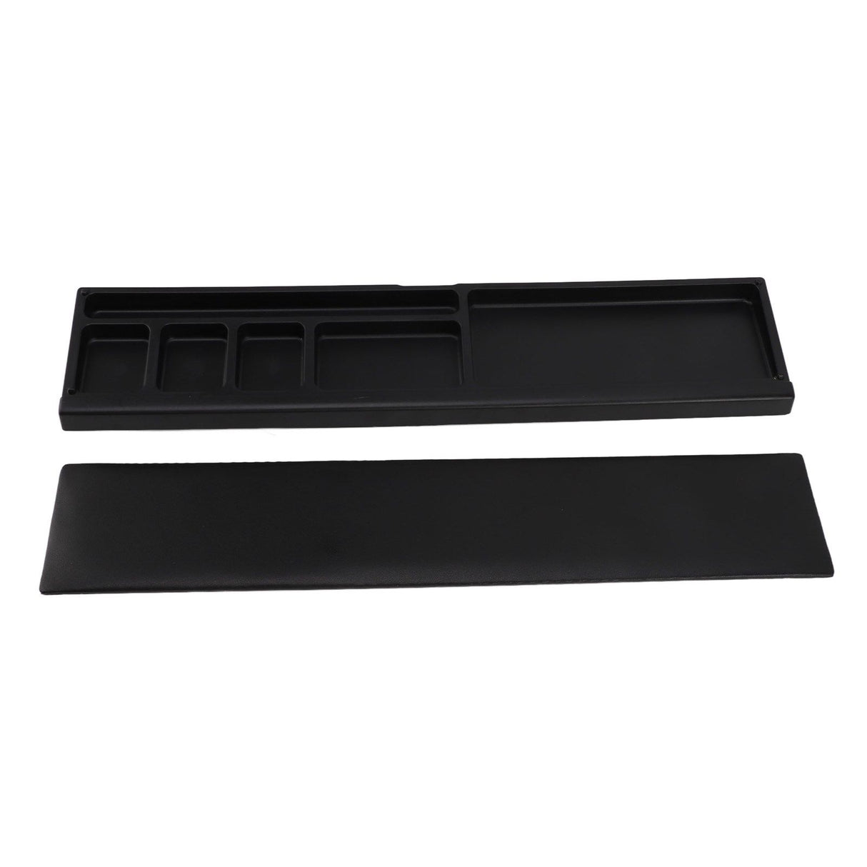 Keyboard Wrist Rest Pad Ergonomic Soft Prevent Slip Keyboard Wrist Support with Partition Storage Case for Office Black