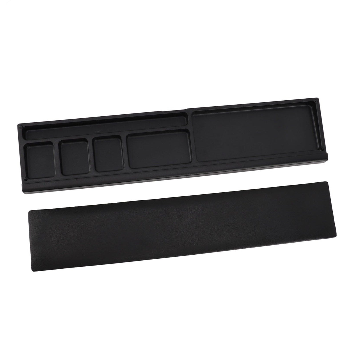 Keyboard Wrist Rest Pad Ergonomic Soft Prevent Slip Keyboard Wrist Support with Partition Storage Case for Office Black