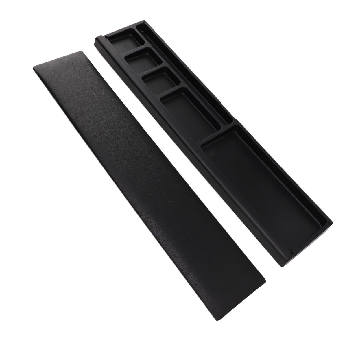 Keyboard Wrist Rest Pad Ergonomic Soft Prevent Slip Keyboard Wrist Support with Partition Storage Case for Office Black