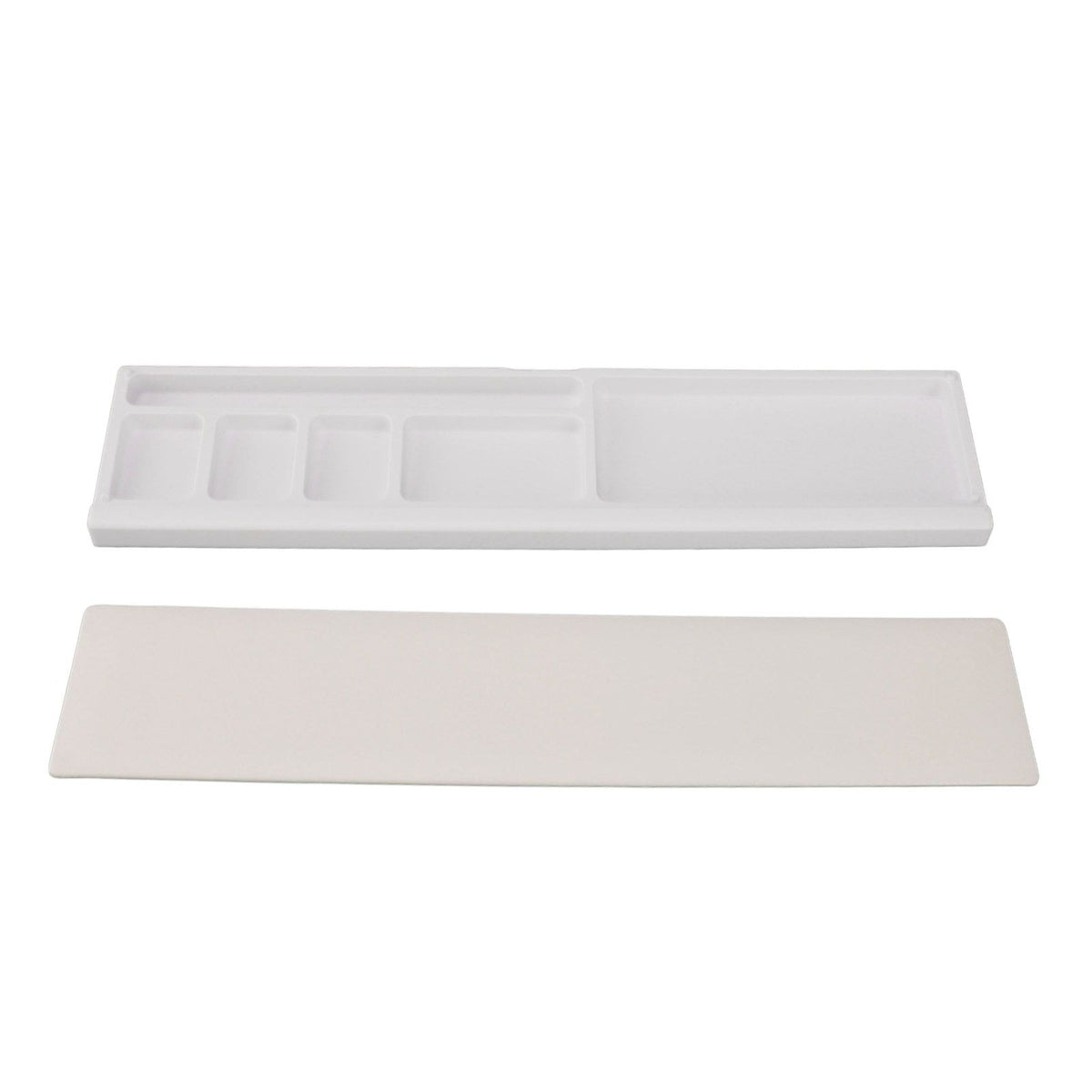 Keyboard Wrist Rest Pad Ergonomic Soft Prevent Slip Keyboard Wrist Support with Partition Storage Case for Office White