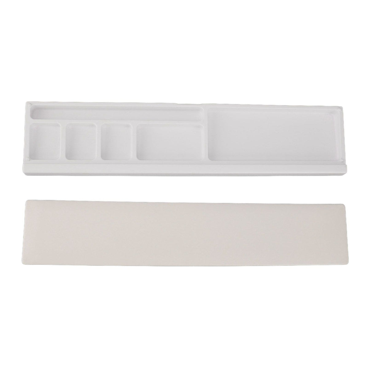 Keyboard Wrist Rest Pad Ergonomic Soft Prevent Slip Keyboard Wrist Support with Partition Storage Case for Office White