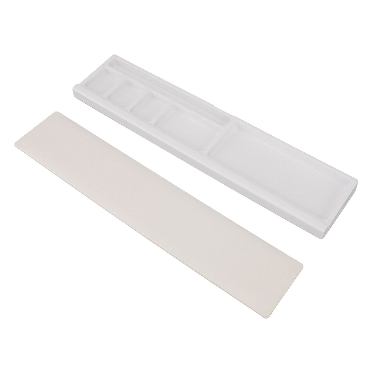 Keyboard Wrist Rest Pad Ergonomic Soft Prevent Slip Keyboard Wrist Support with Partition Storage Case for Office White