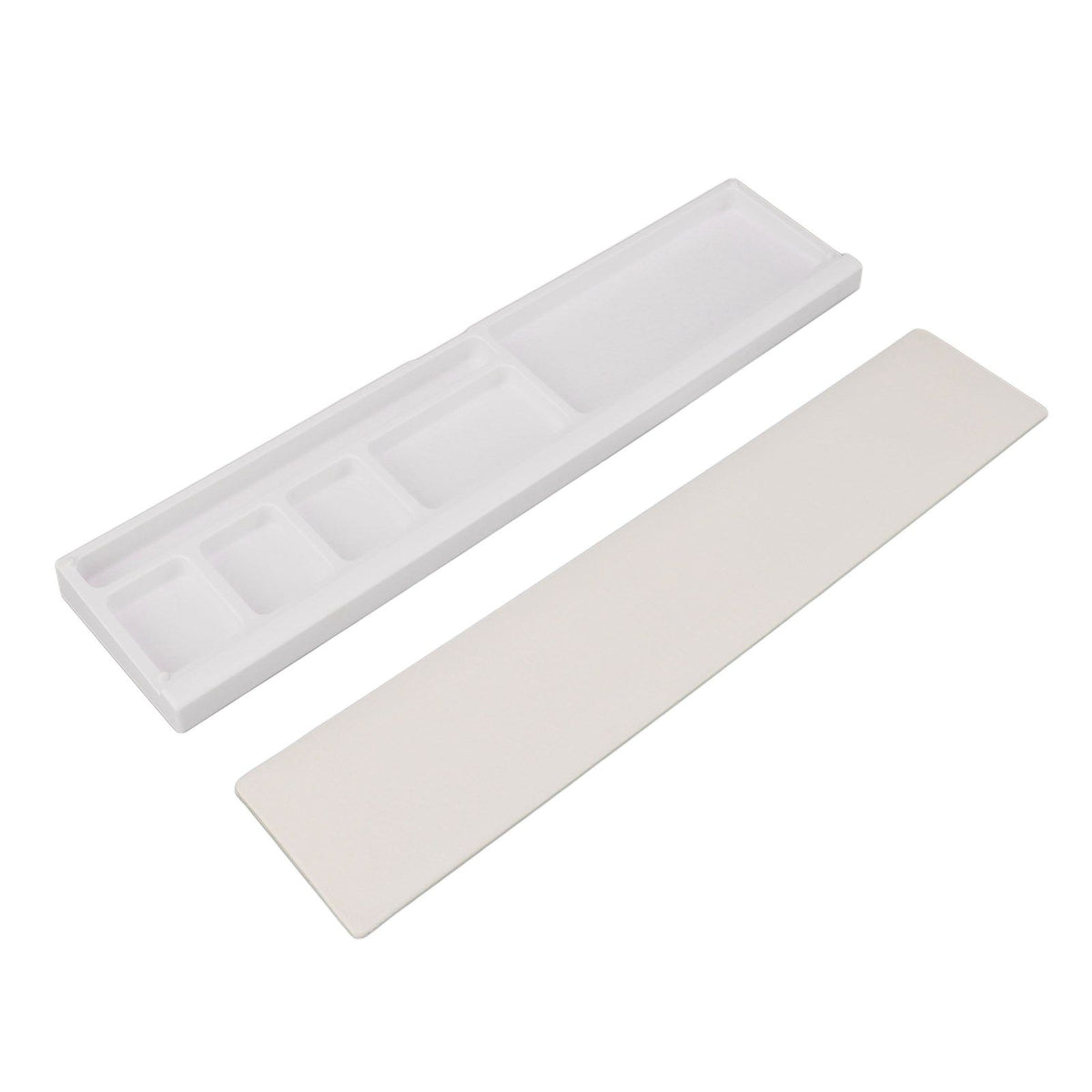 Keyboard Wrist Rest Pad Ergonomic Soft Prevent Slip Keyboard Wrist Support with Partition Storage Case for Office White