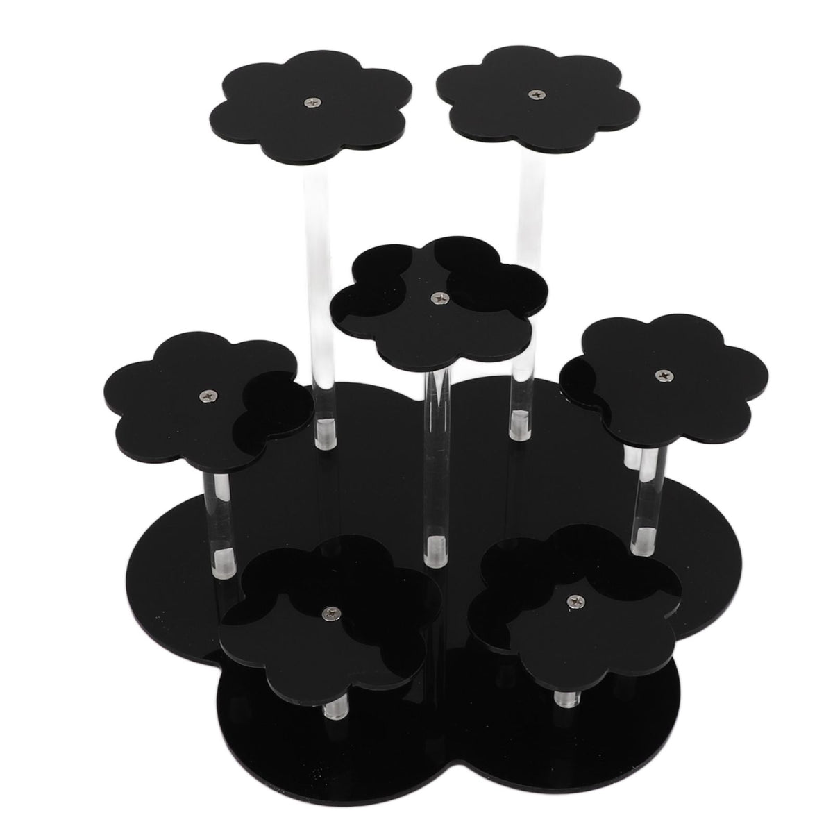 Acrylic Display Stand Figures Perfume Organizers Storage Risers Cupcake Dessert Conutertop Desktop Decoration Organizer Black