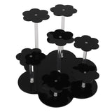 Acrylic Display Stand Figures Perfume Organizers Storage Risers Cupcake Dessert Conutertop Desktop Decoration Organizer Black
