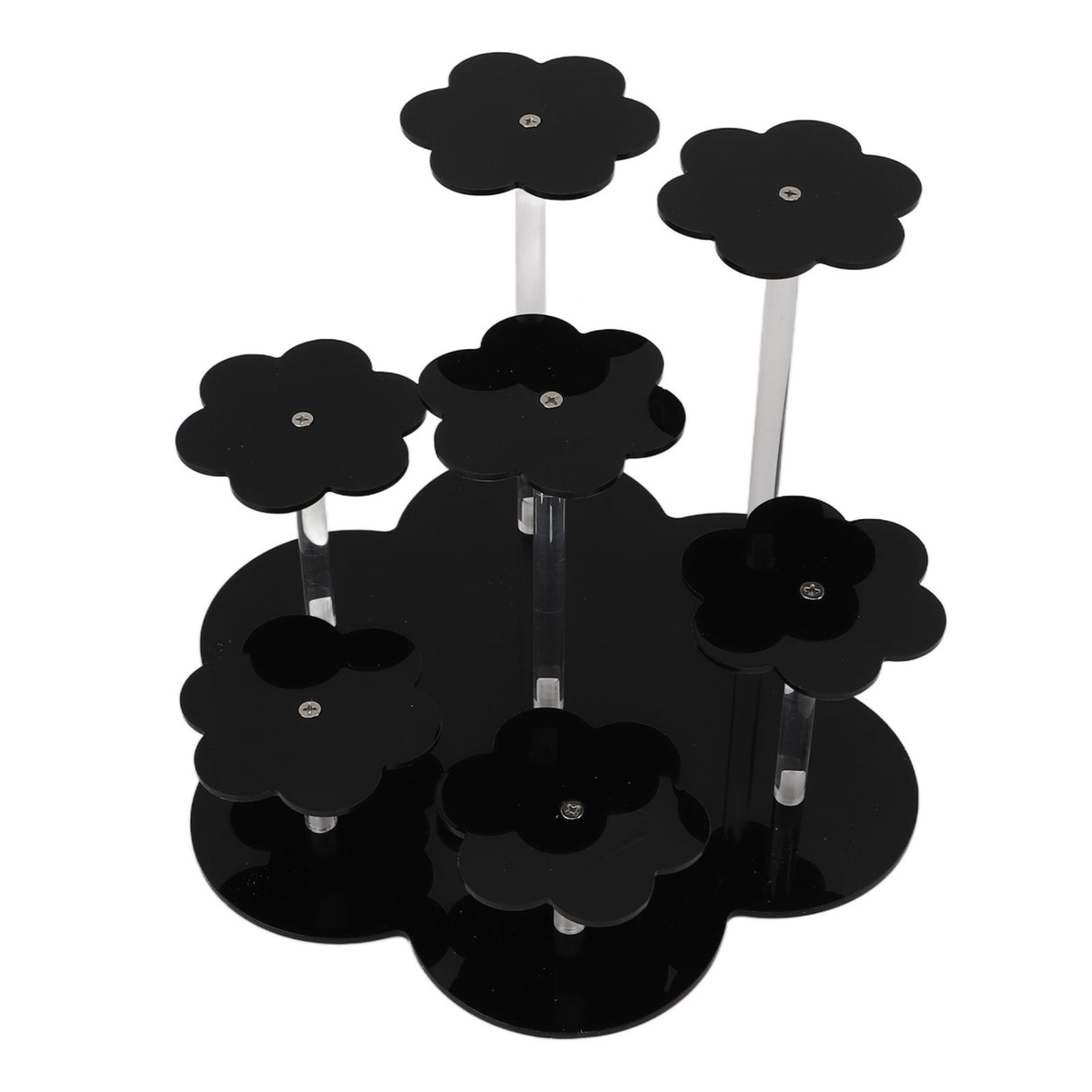 Acrylic Display Stand Figures Perfume Organizers Storage Risers Cupcake Dessert Conutertop Desktop Decoration Organizer Black