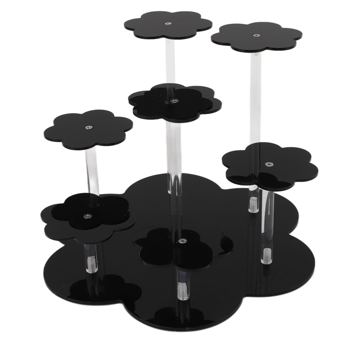 Acrylic Display Stand Figures Perfume Organizers Storage Risers Cupcake Dessert Conutertop Desktop Decoration Organizer Black