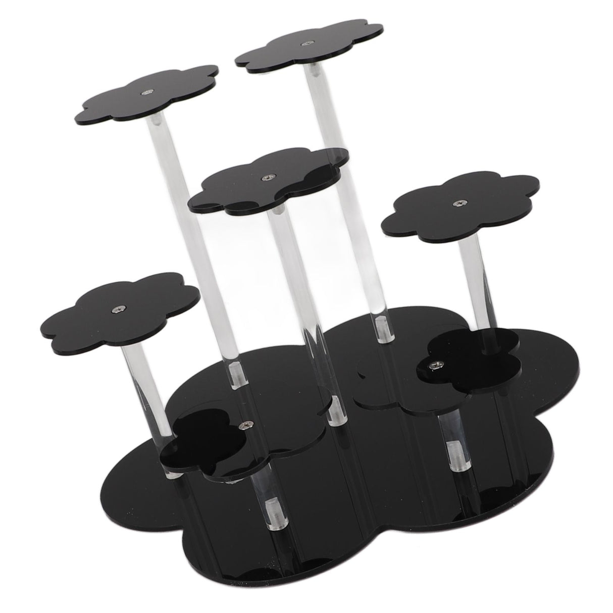 Acrylic Display Stand Figures Perfume Organizers Storage Risers Cupcake Dessert Conutertop Desktop Decoration Organizer Black