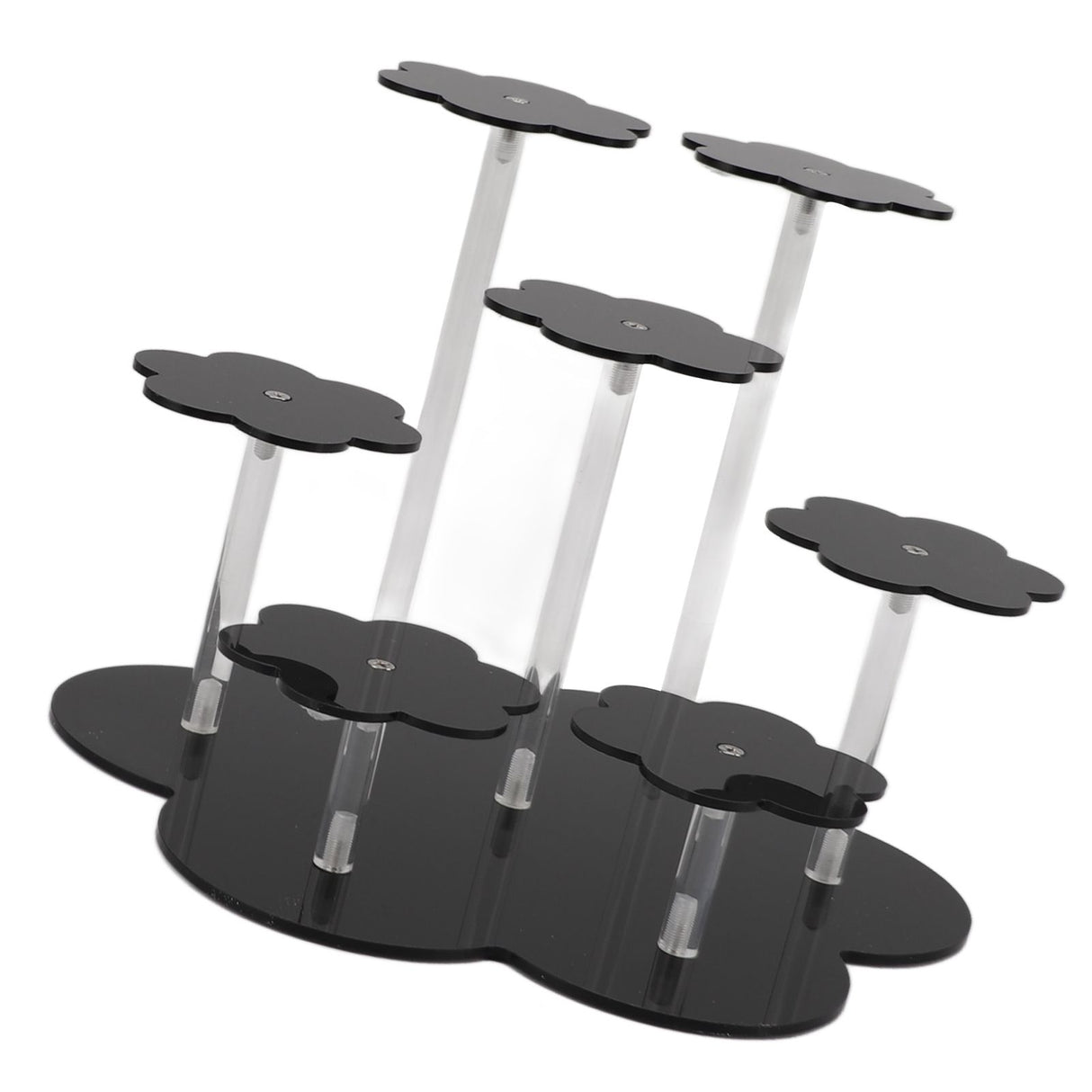 Acrylic Display Stand Figures Perfume Organizers Storage Risers Cupcake Dessert Conutertop Desktop Decoration Organizer Black