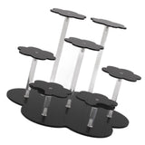 Acrylic Display Stand Figures Perfume Organizers Storage Risers Cupcake Dessert Conutertop Desktop Decoration Organizer Black - Extra Image