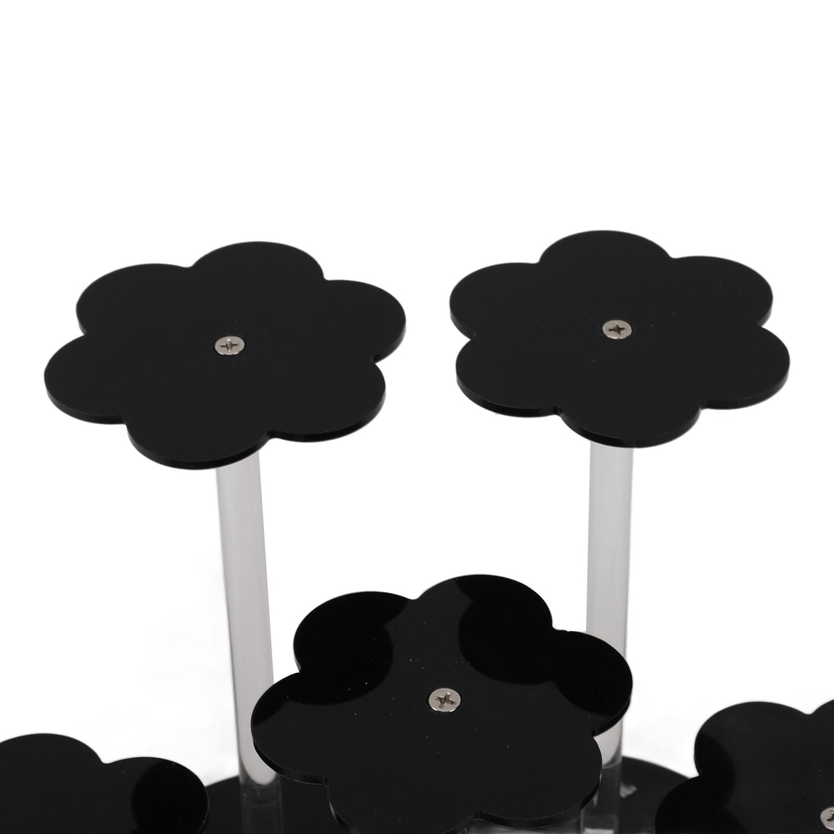 Acrylic Display Stand Figures Perfume Organizers Storage Risers Cupcake Dessert Conutertop Desktop Decoration Organizer Black
