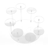 Acrylic Cupcake Stands Stable Round Anime Figure Doll Platter Display Stand for Wedding Birthday Party Transparent