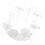 Acrylic Cupcake Stands Stable Round Anime Figure Doll Platter Display Stand for Wedding Birthday Party Transparent