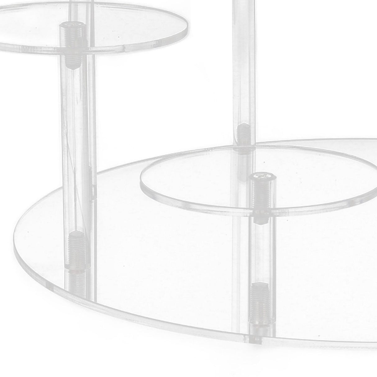 Acrylic Cupcake Stands Stable Round Anime Figure Doll Platter Display Stand for Wedding Birthday Party Transparent