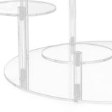 Acrylic Cupcake Stands Stable Round Anime Figure Doll Platter Display Stand for Wedding Birthday Party Transparent